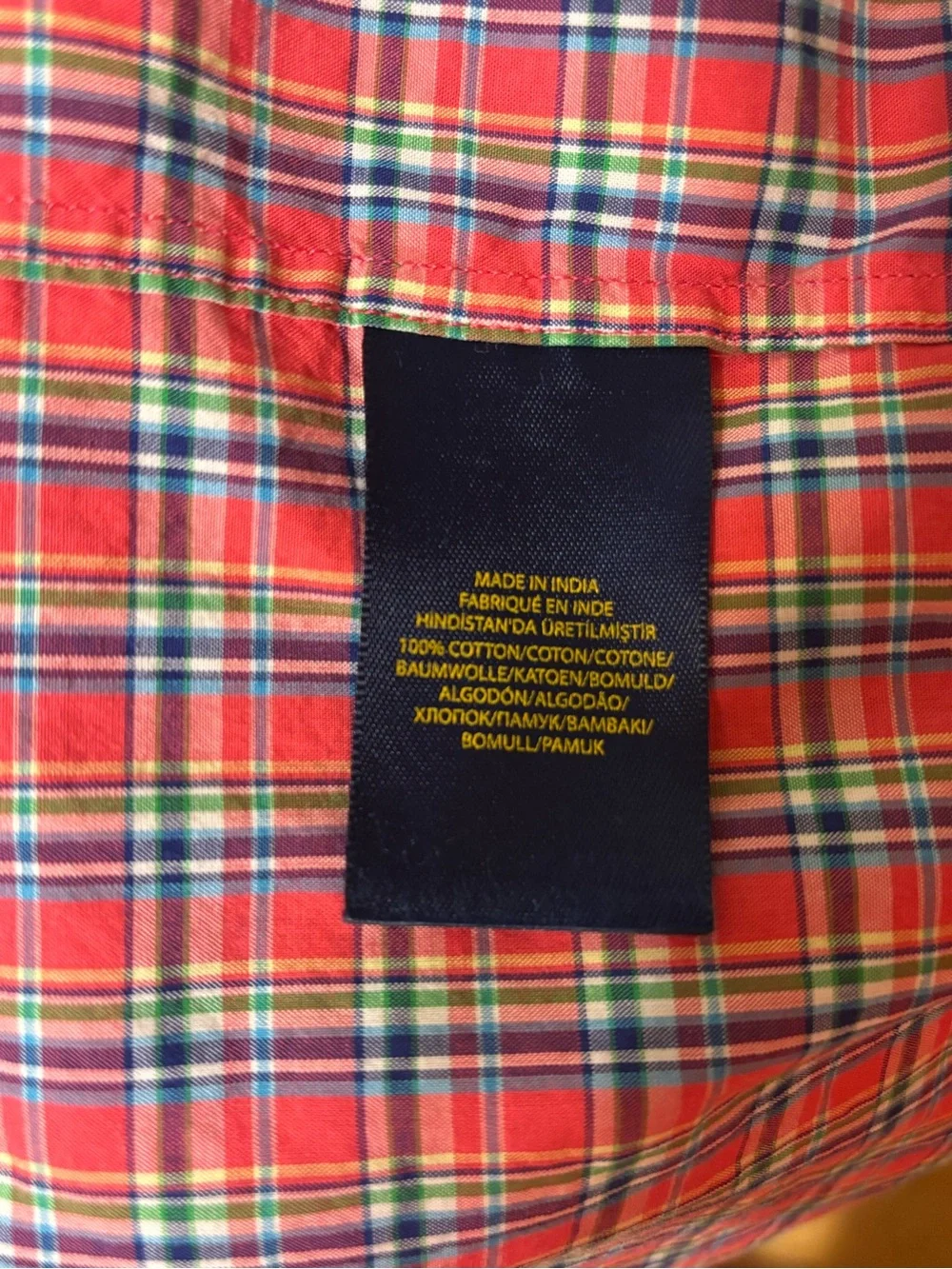 Ralph Lauren red and Blue Plaid Button-Down Shirt